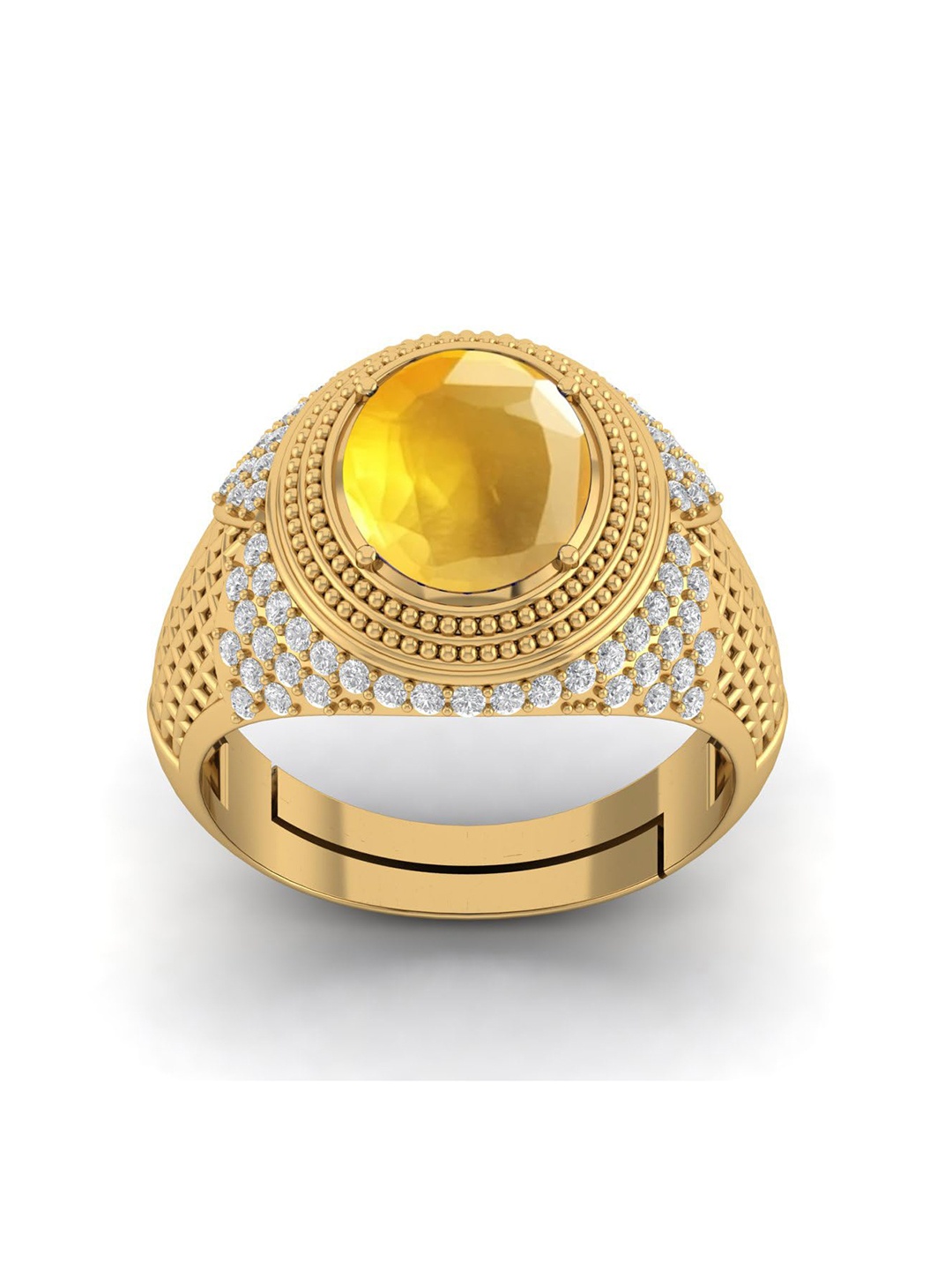 

LMDPRAJAPATIS Unisex Embellished Ring, Gold