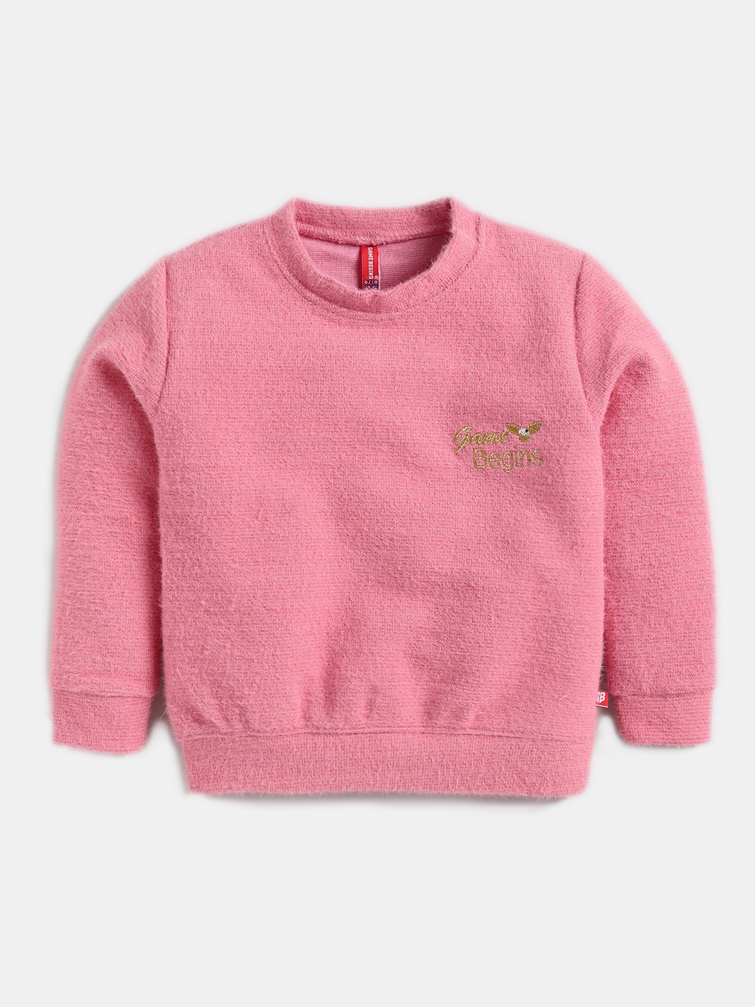 

Here&Now X Game Begins Girls Fuzzy Sparkle Sweatshirt, Pink