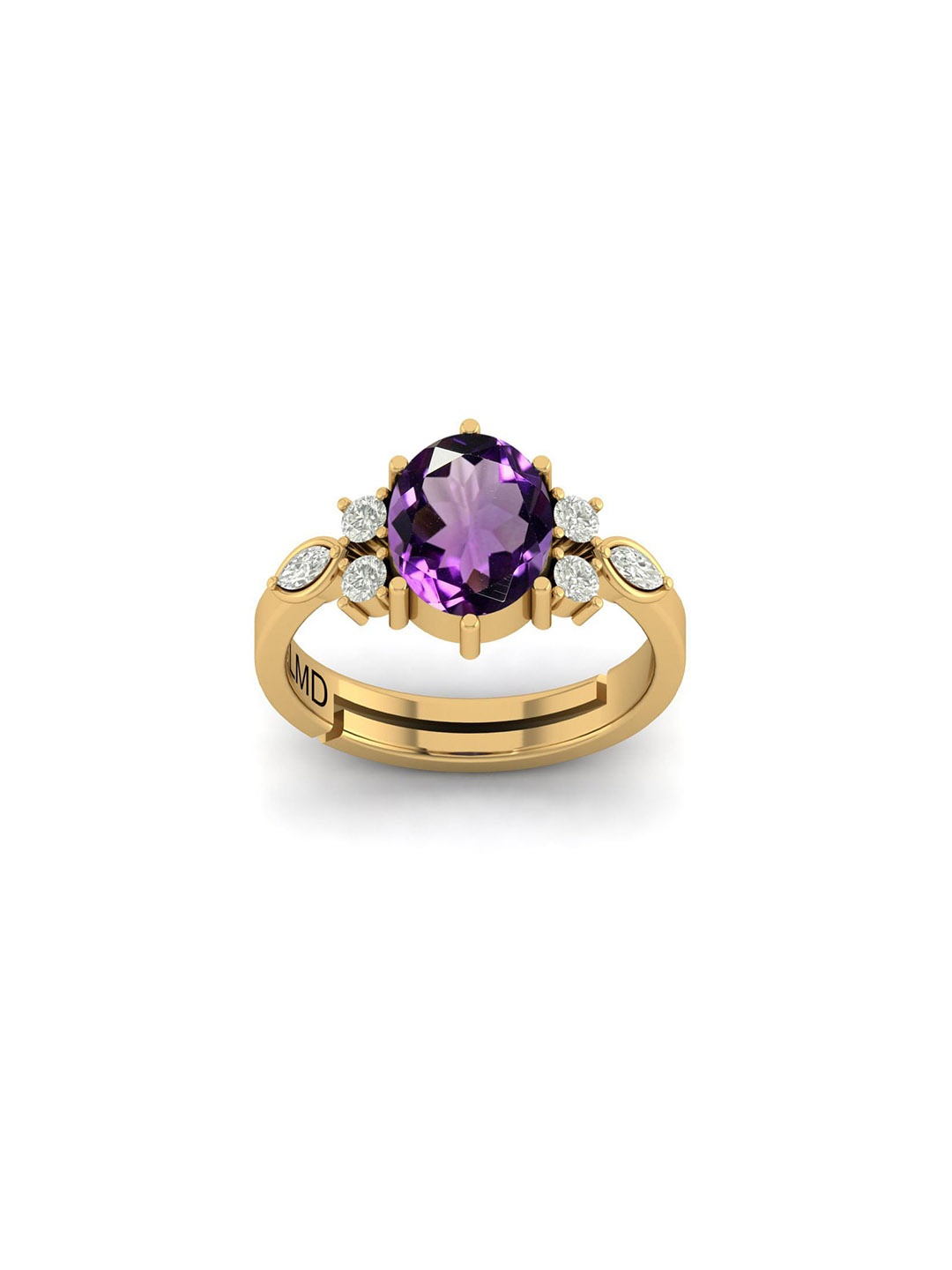 

LMDPRAJAPATIS Unisex Embellished Ring, Gold
