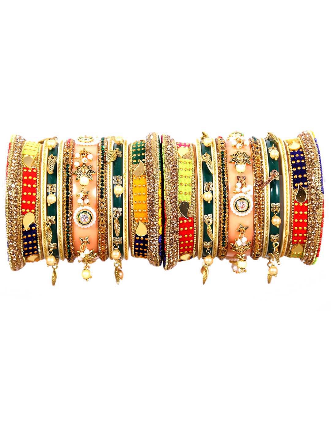 

Align Set Of 2 Gold-Plated Beaded Chuda Bangles
