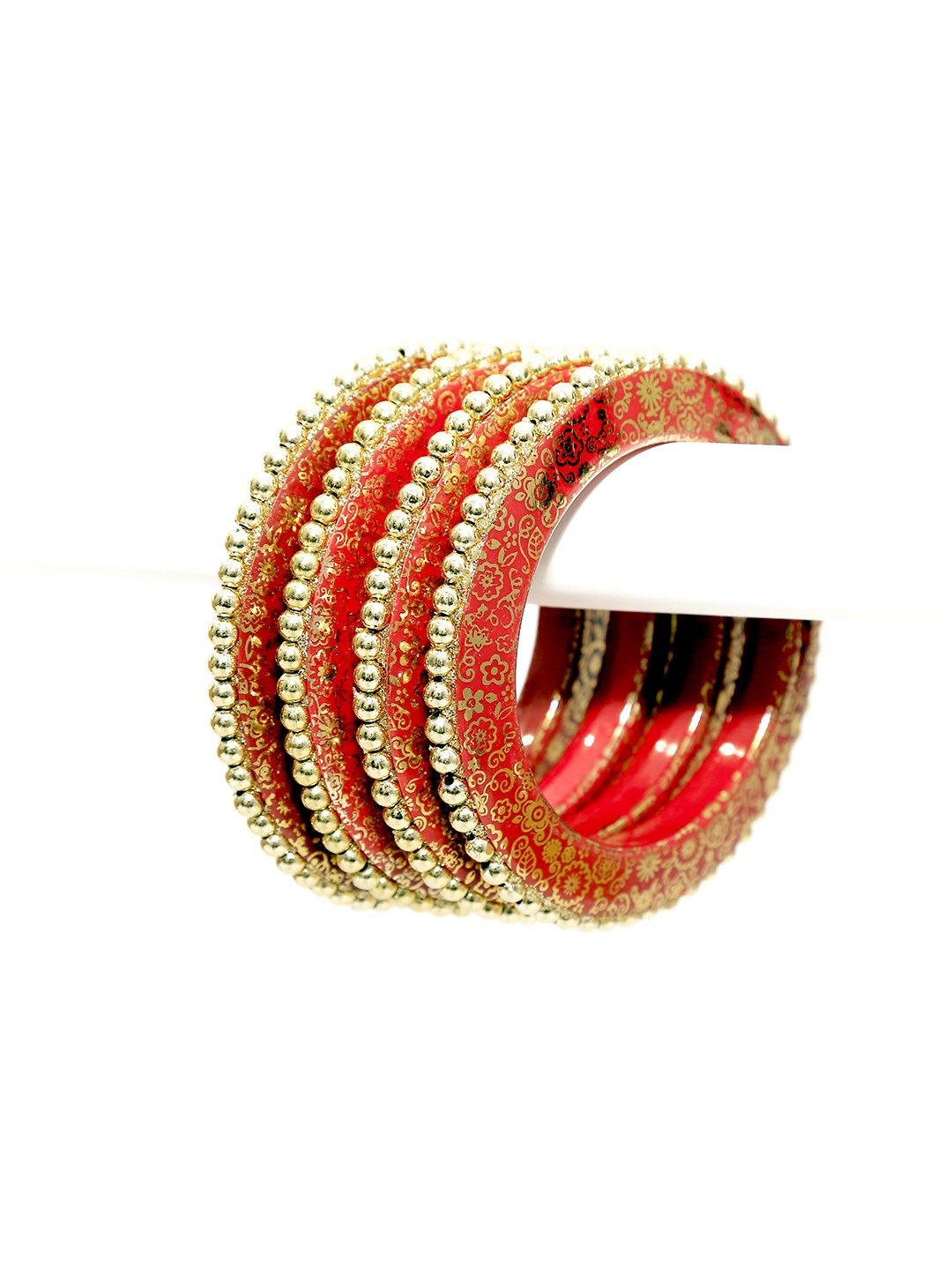 

Align Set Of 4 Gold-Plated Beaded Chuda Bangles