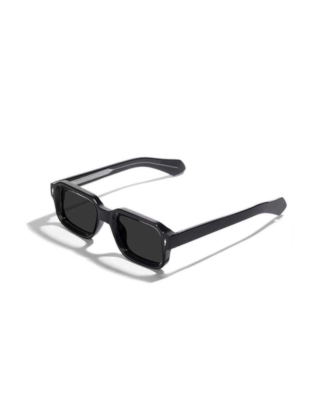 

SAM & MARSHALL Unisex Rectangle Sunglasses with Polarised and UV Protected Lens, Black