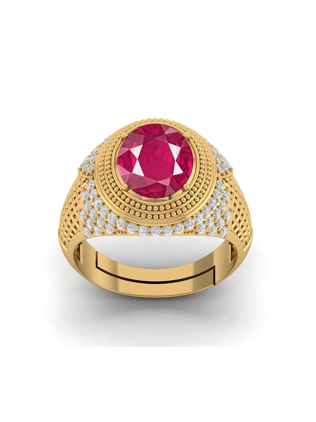 

LMDPRAJAPATIS Unisex Embellished Ring, Gold