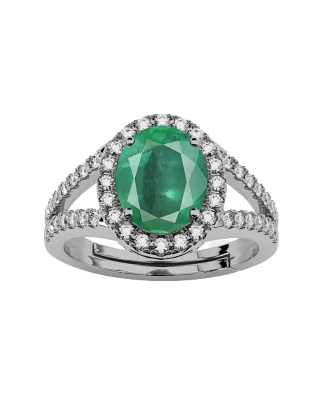 

LMDPRAJAPATIS Unisex Embellished Ring, Green