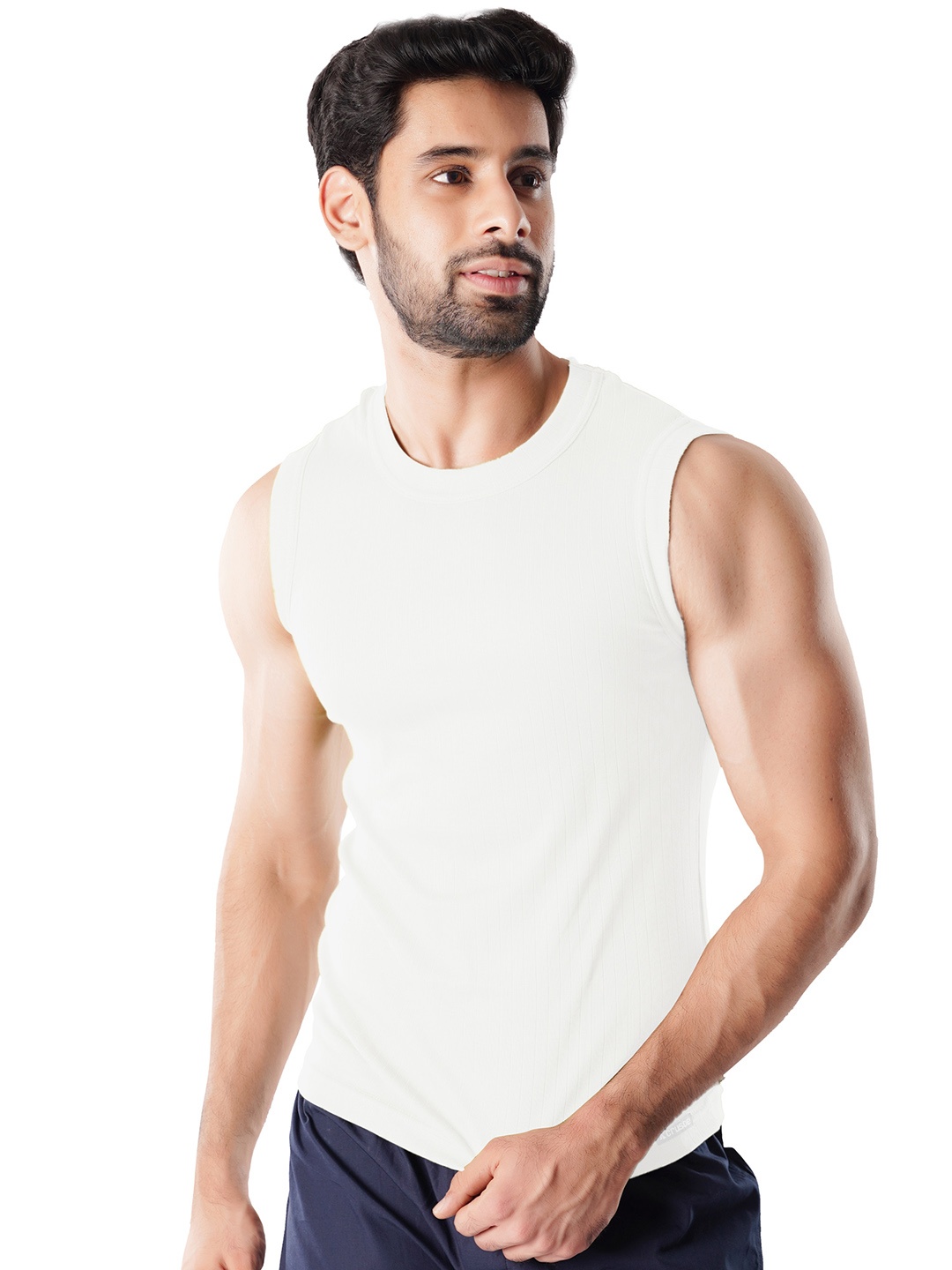 

Crusoe Men Combed Cotton Round Neck Basic Innerwear Vest CRU-2005-344, White