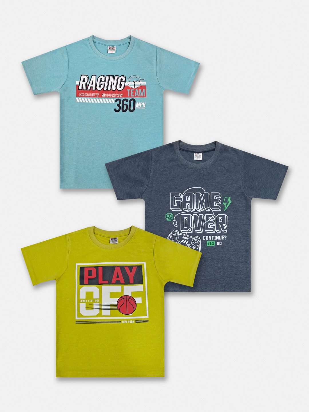 

Here&Now X Game Begins Boys Set of 3 Assorted Printed T-shirts