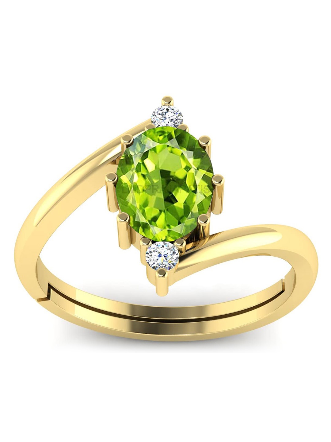 

LMDPRAJAPATIS Unisex Embellished Ring, Green