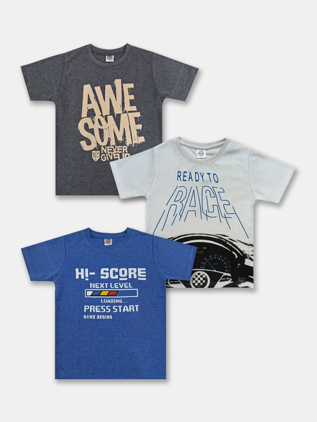 

Here&Now X Game Begins Boys Set of 3 Printed T-shirts, Assorted