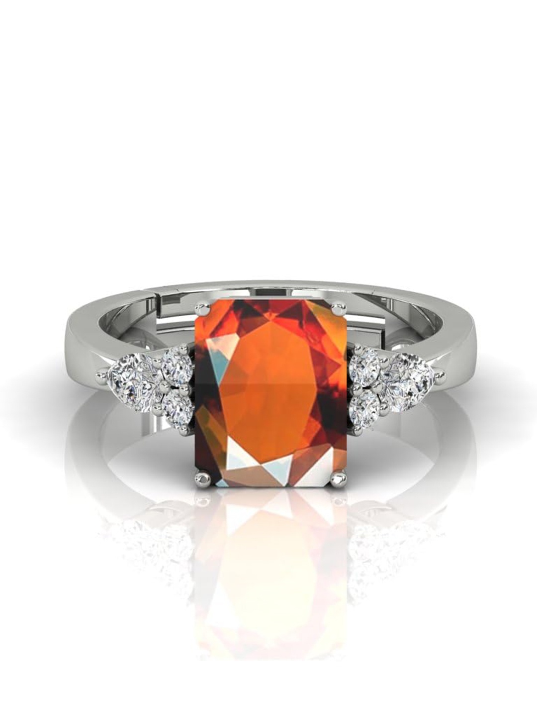 

LMDPRAJAPATIS Unisex Embellished Ring, Silver