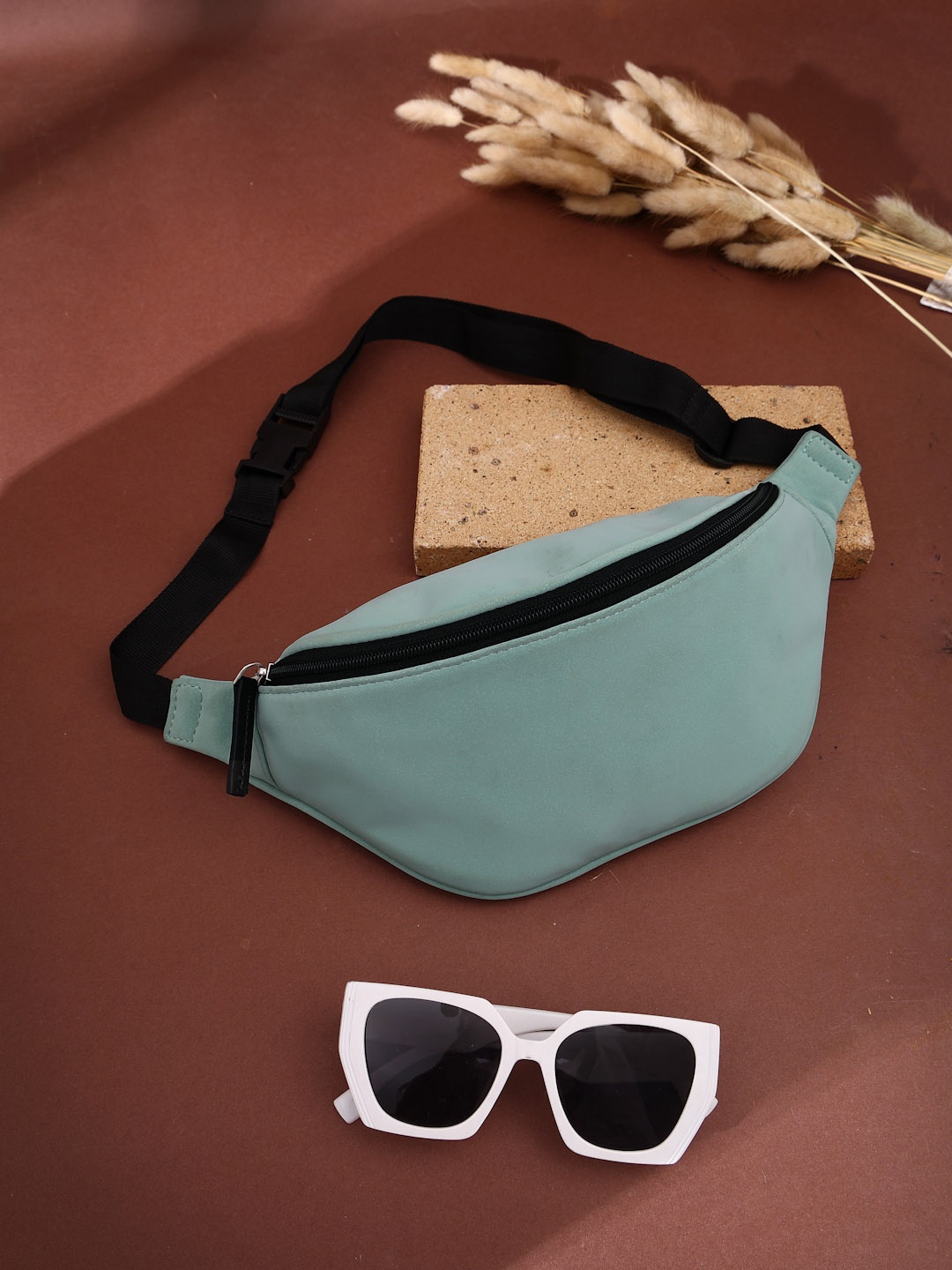 

Mast & Harbour Women Solid Waist Pouch, Teal