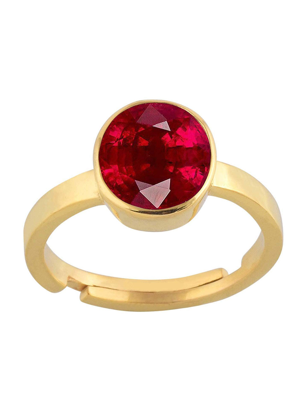 

LMDPRAJAPATIS Unisex Embellished Ring, Red