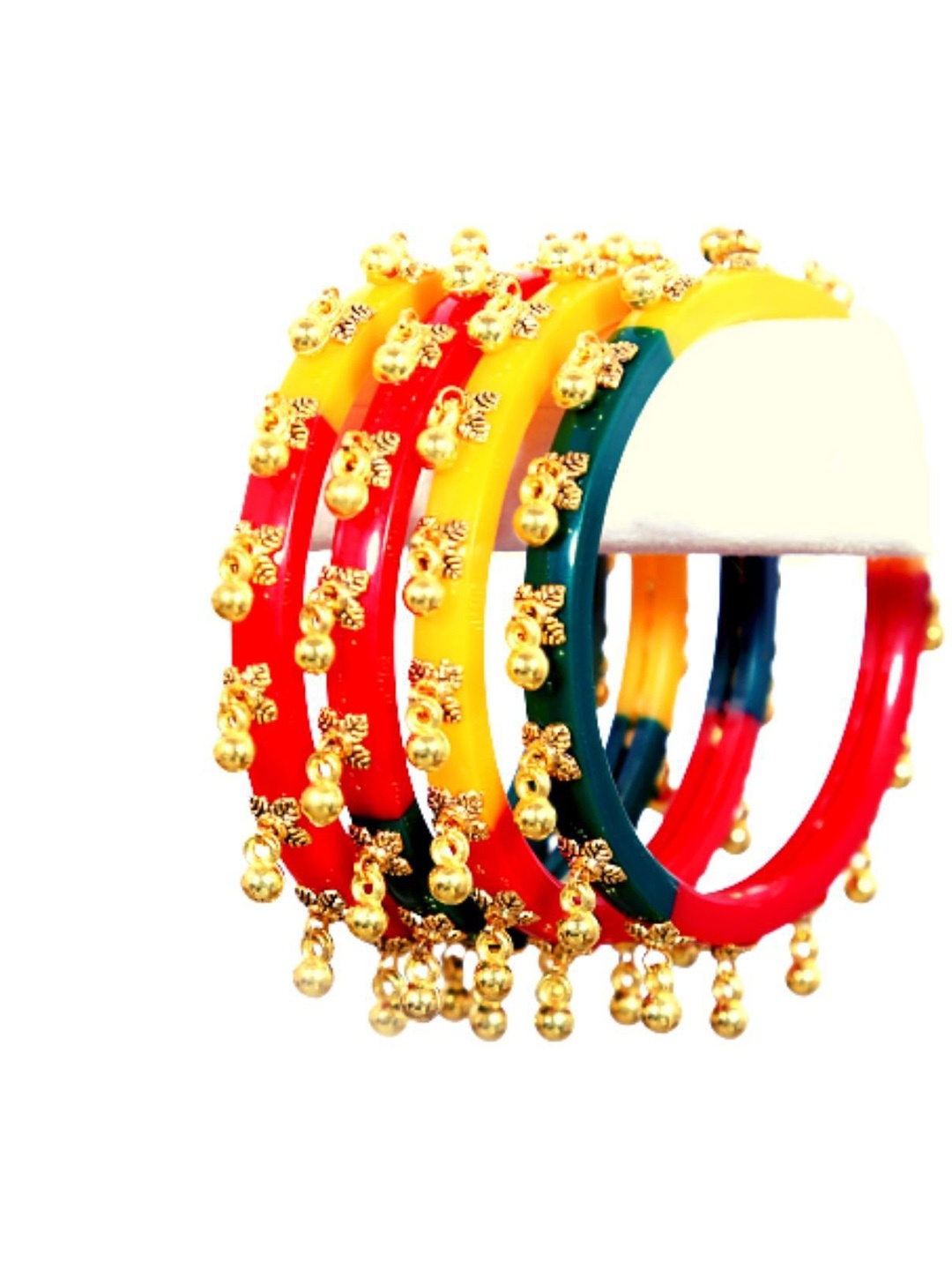 

Align Set Of 4 Gold-Plated Beaded Chuda Bangles