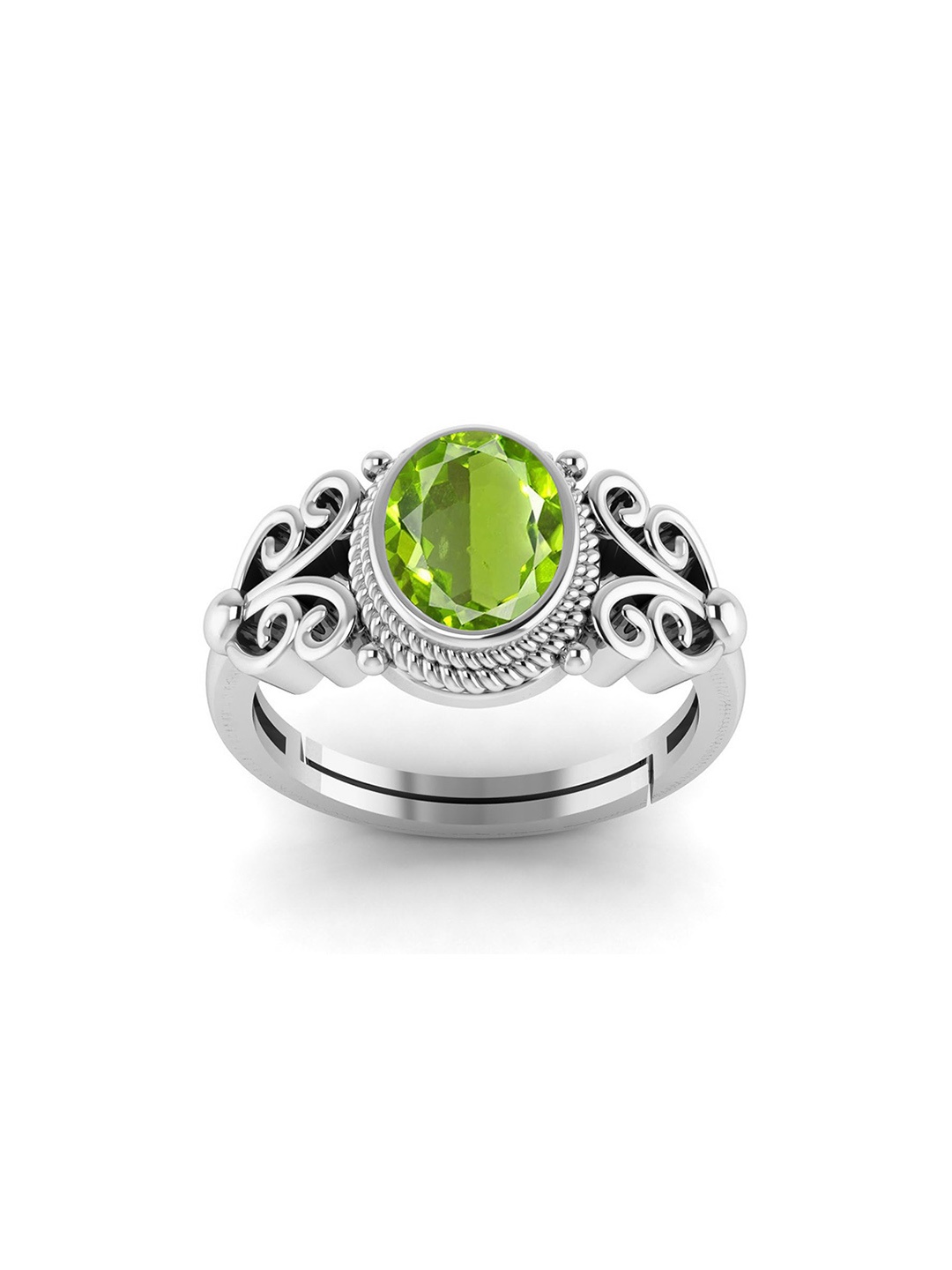 

LMDPRAJAPATIS Unisex Embellished Ring, Silver