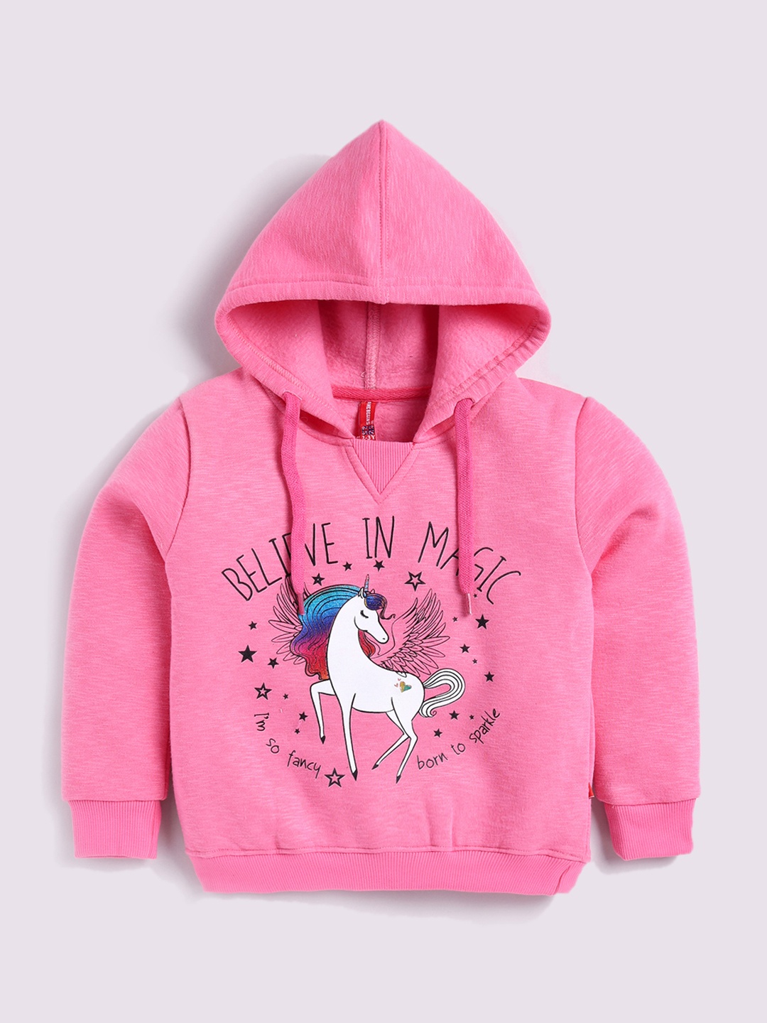 

Here&Now X Game Begins Girls Graphic Hooded Sweatshirt, Pink