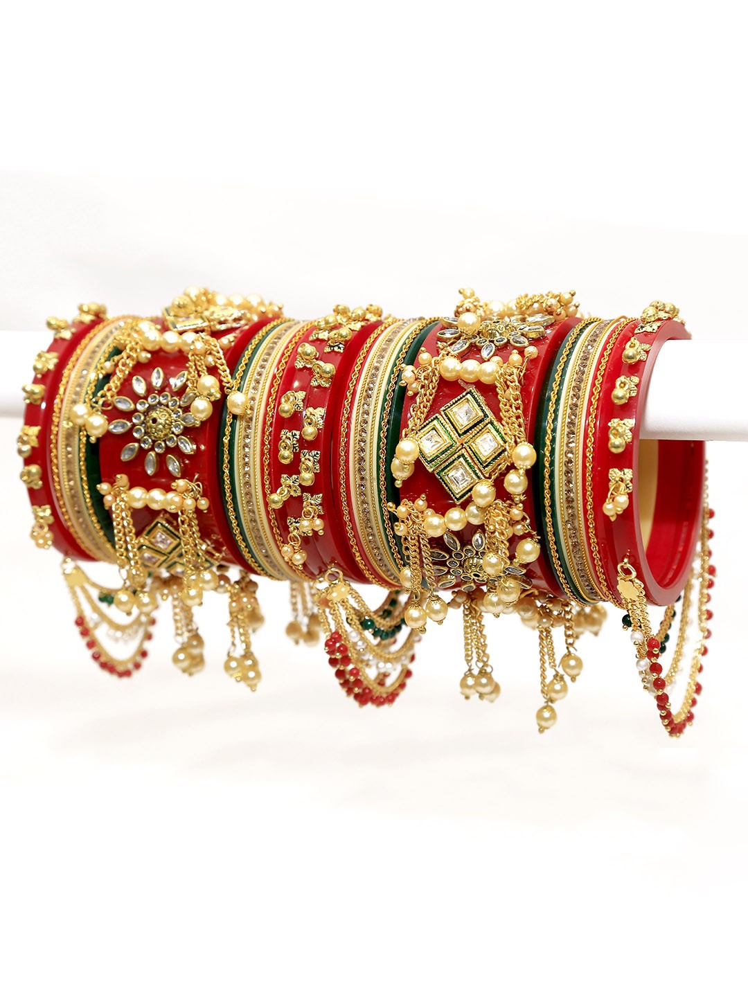 

Align Set Of 2 Gold-Plated Beaded Chuda Bangles