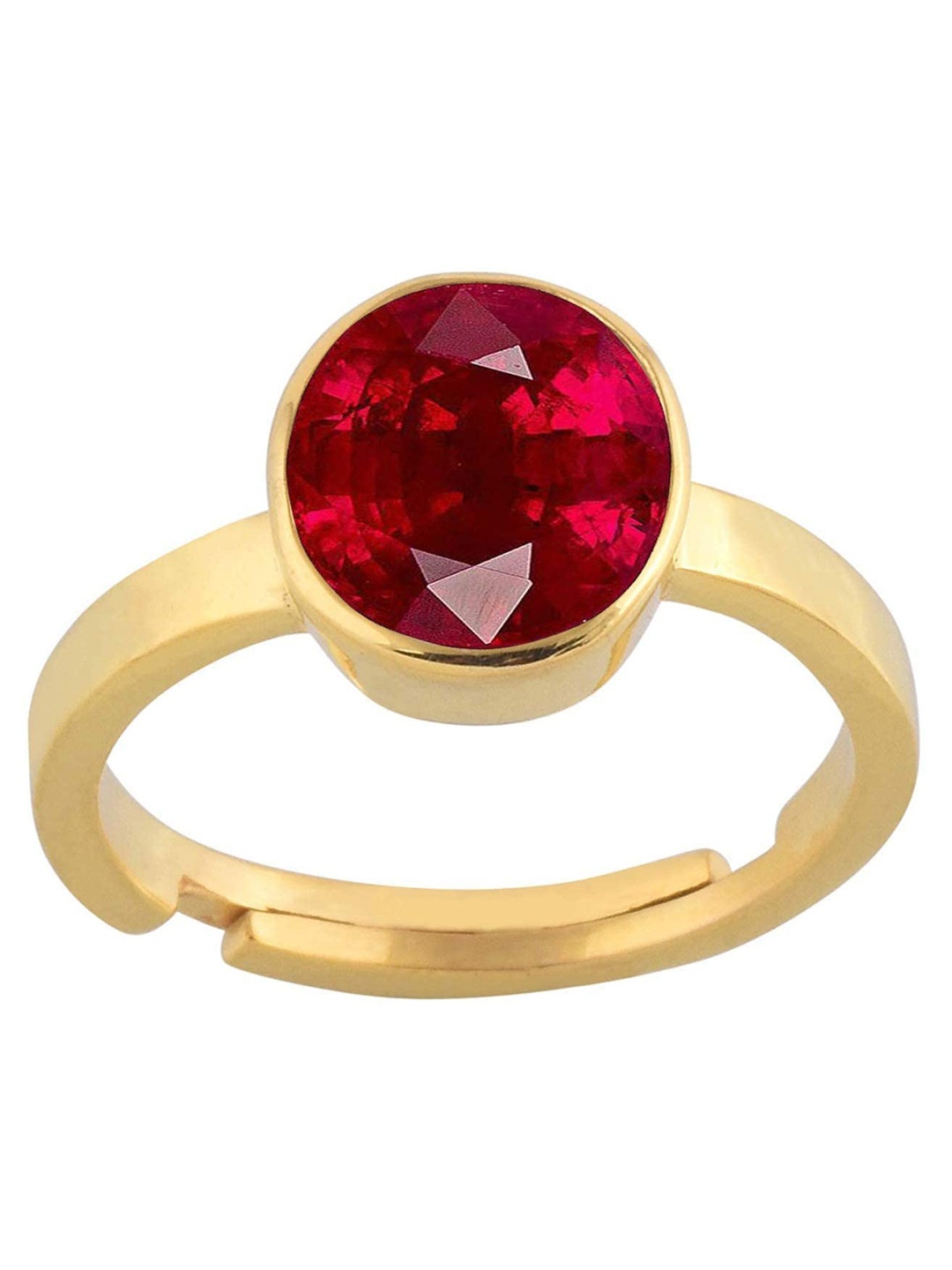 

LMDPRAJAPATIS Unisex Embellished Ring, Red