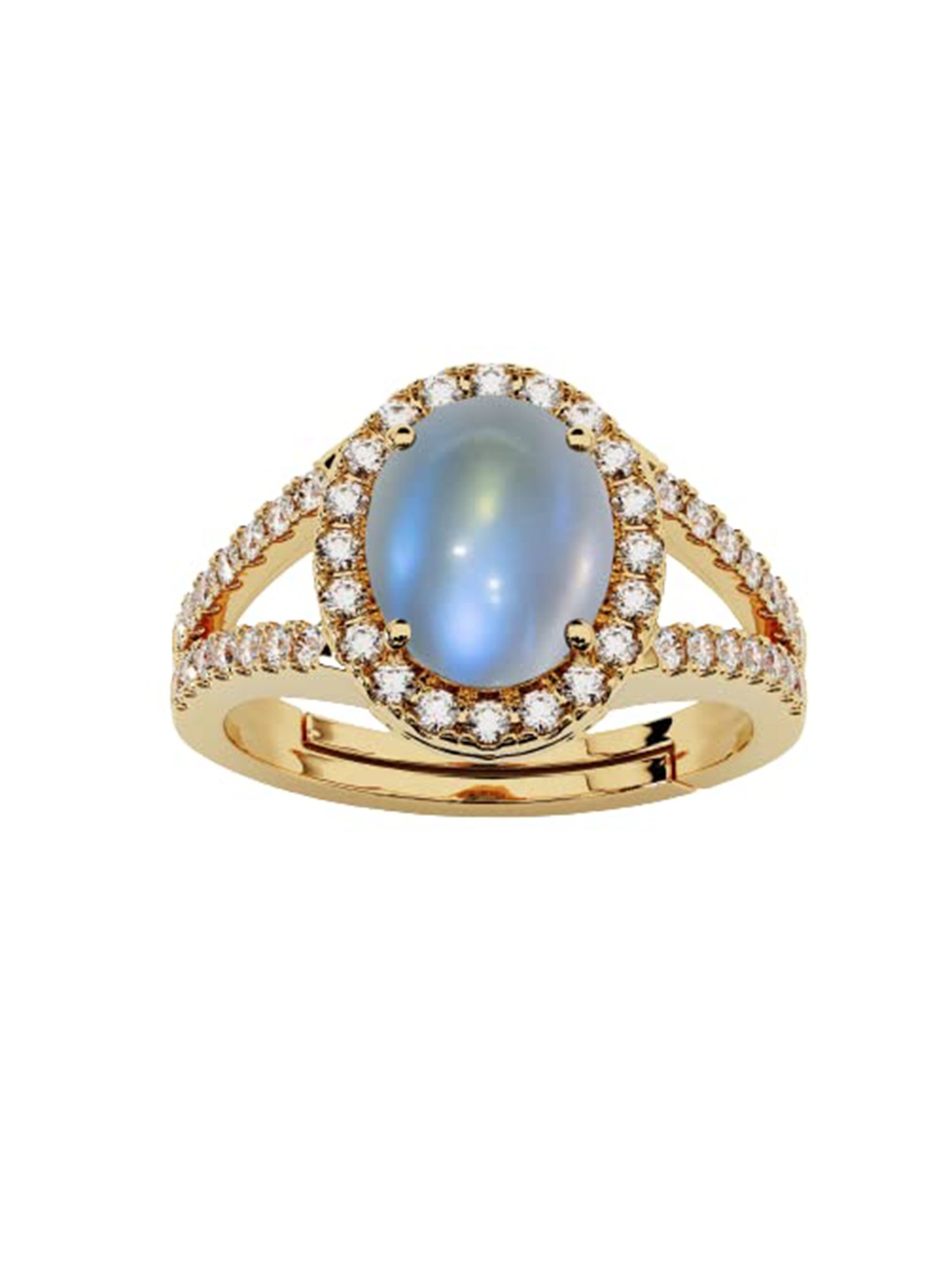 

LMDPRAJAPATIS Unisex Embellished Ring, White