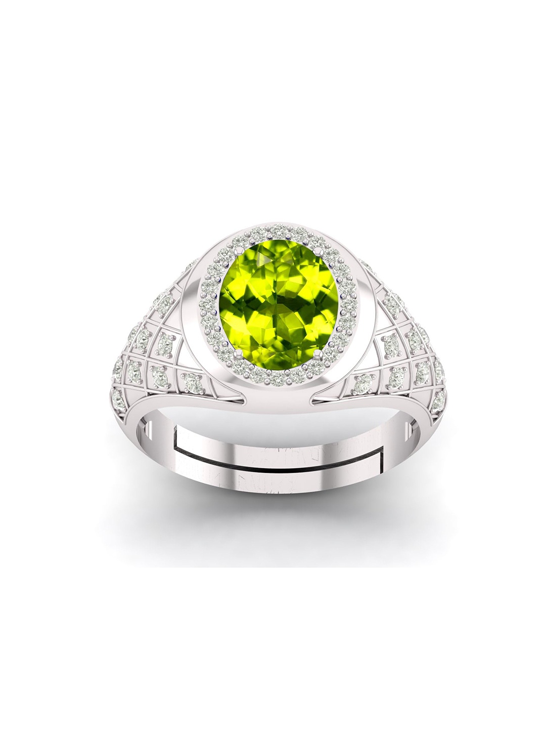 

LMDPRAJAPATIS Unisex Embellished Ring, Silver