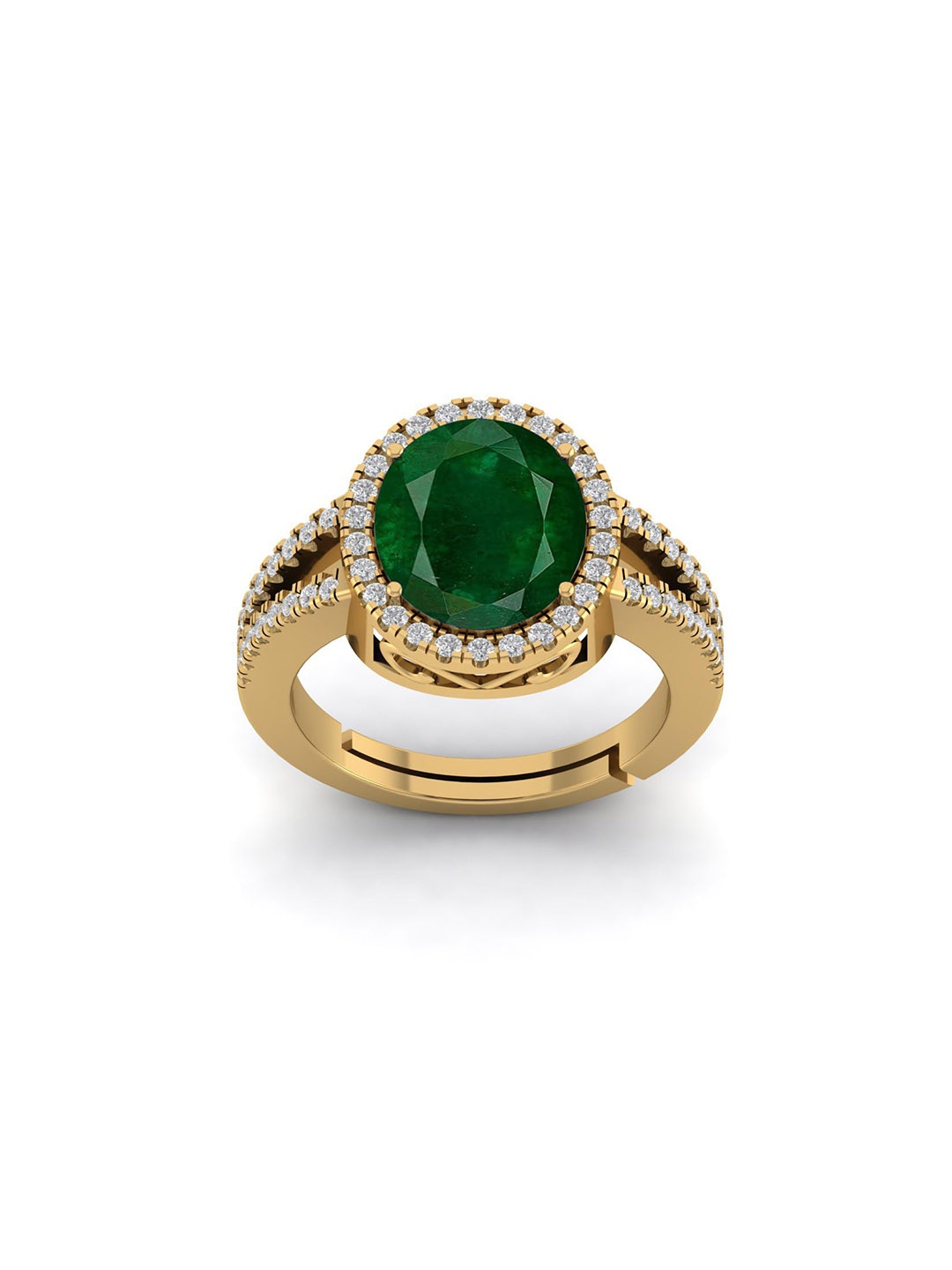

LMDPRAJAPATIS Unisex Embellished Ring, Green