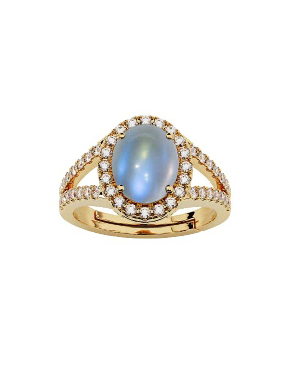 

LMDPRAJAPATIS Unisex Embellished Ring, White