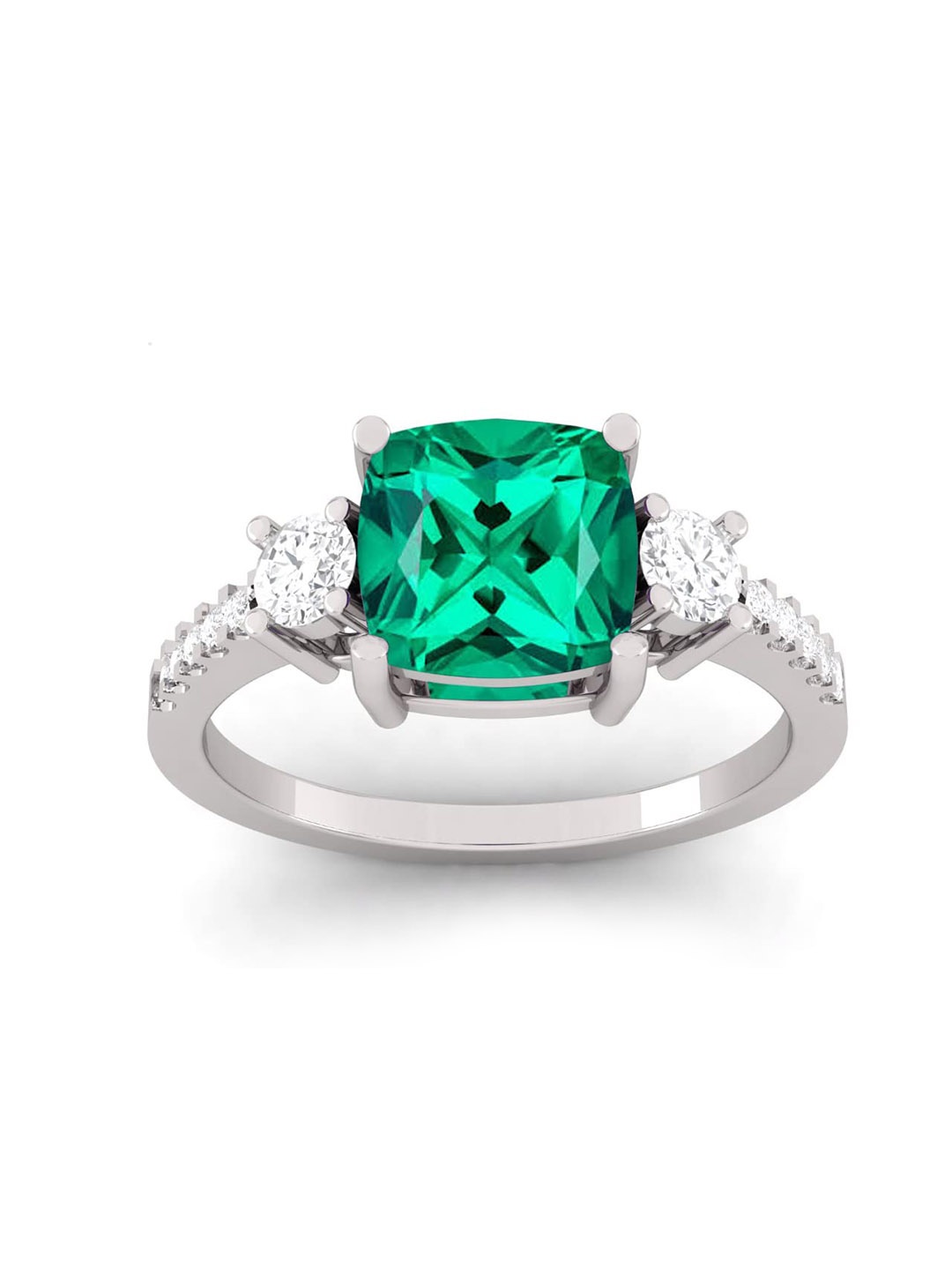 

LMDPRAJAPATIS Unisex Embellished Ring, Green