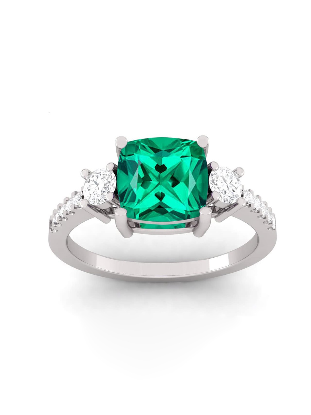 

LMDPRAJAPATIS Unisex Embellished Ring, Green