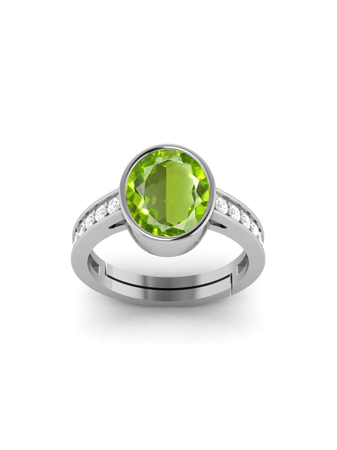 

LMDPRAJAPATIS Unisex Embellished Ring, Green