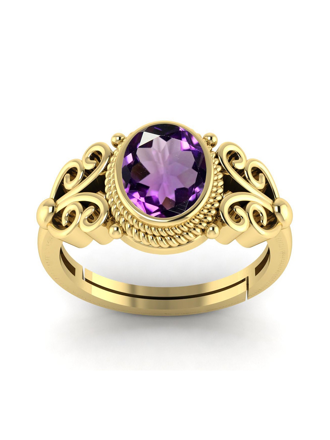 

LMDPRAJAPATIS Unisex Embellished Ring, Gold