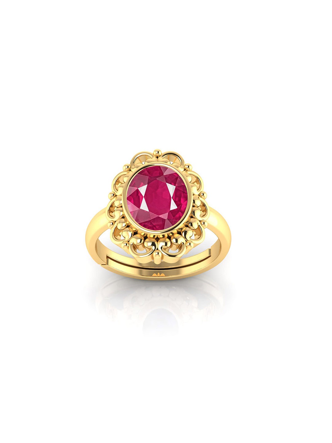 

LMDPRAJAPATIS Unisex Embellished Ring, Red