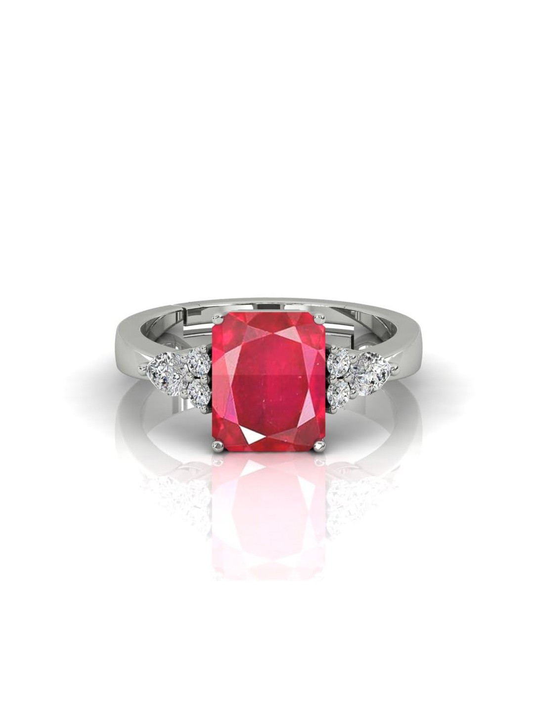 

LMDPRAJAPATIS Unisex Embellished Ring, Silver