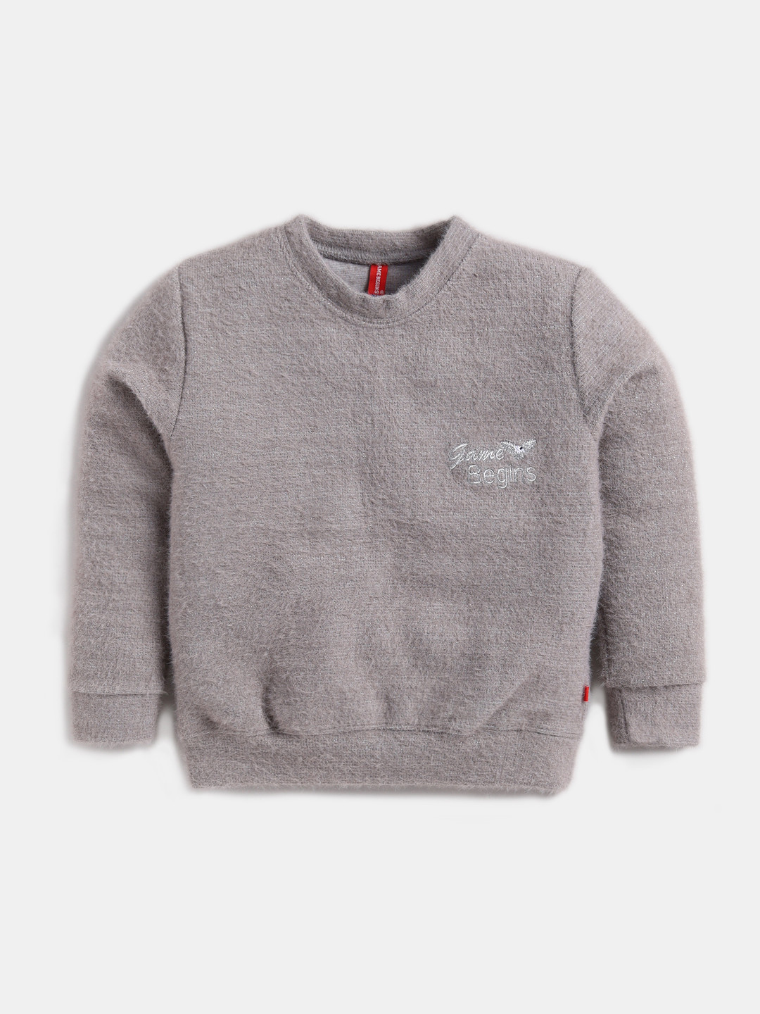 

Here&Now X Game Begins Girls Fuzzy Sparkle Sweatshirt, Grey