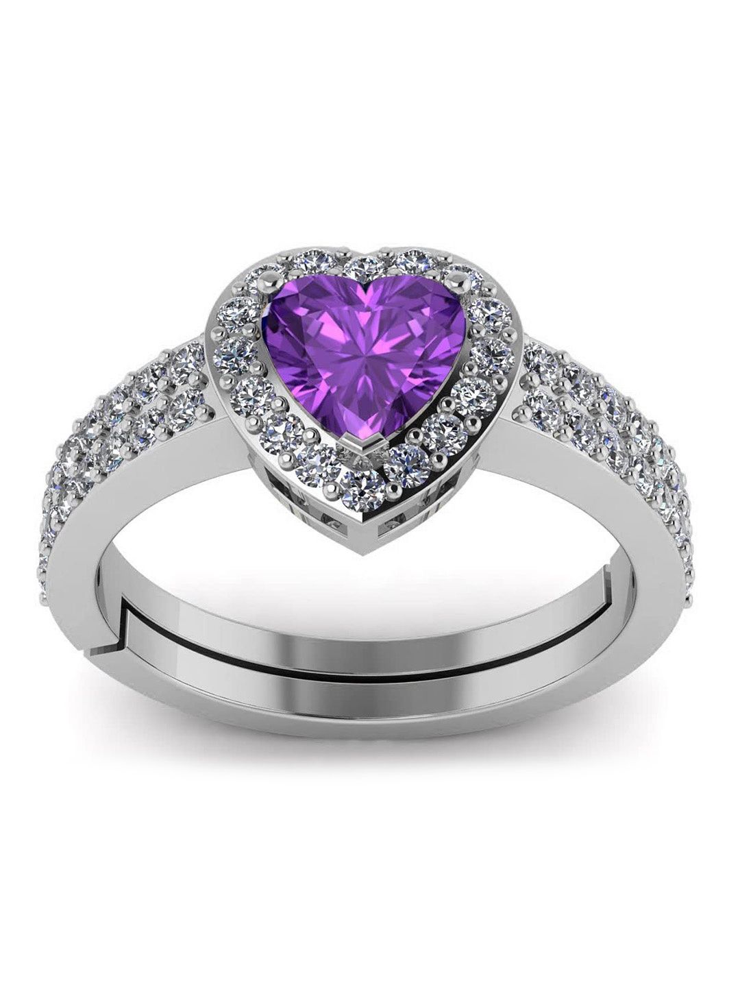 

LMDPRAJAPATIS Unisex Embellished Ring, Purple