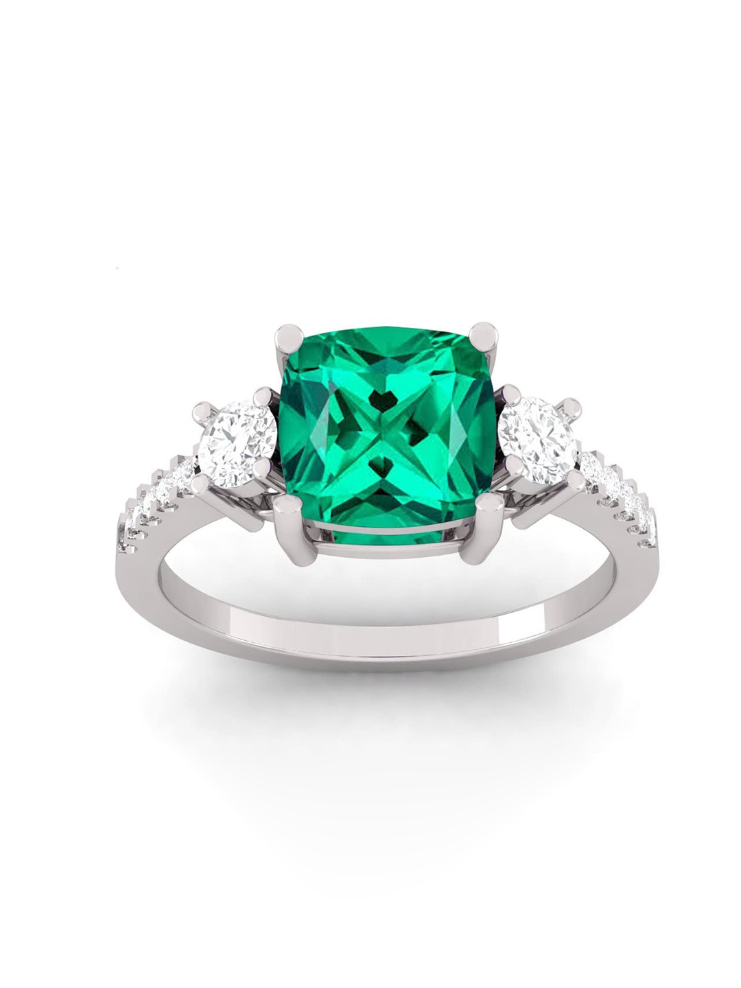 

LMDPRAJAPATIS Unisex Embellished Ring, Green