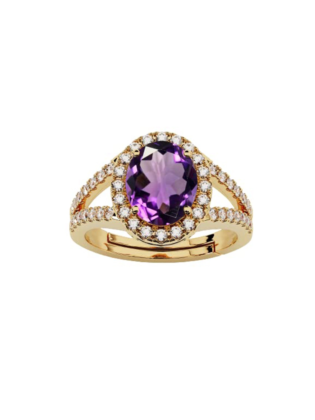 

LMDPRAJAPATIS Unisex Embellished Ring, Purple