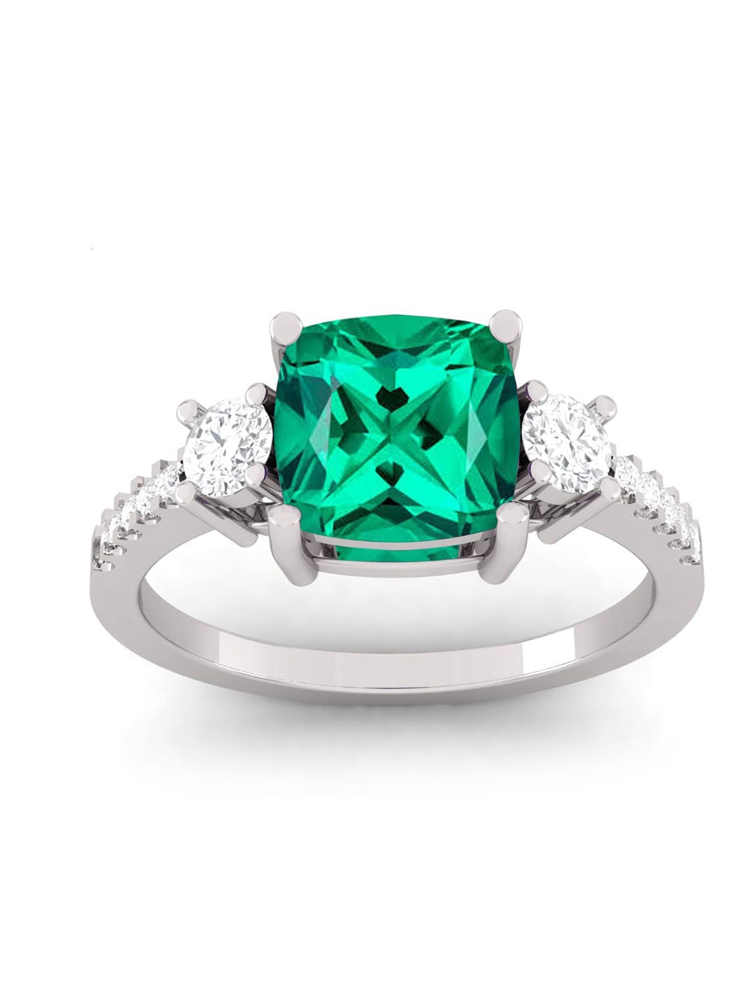 

LMDPRAJAPATIS Unisex Embellished Ring, Green