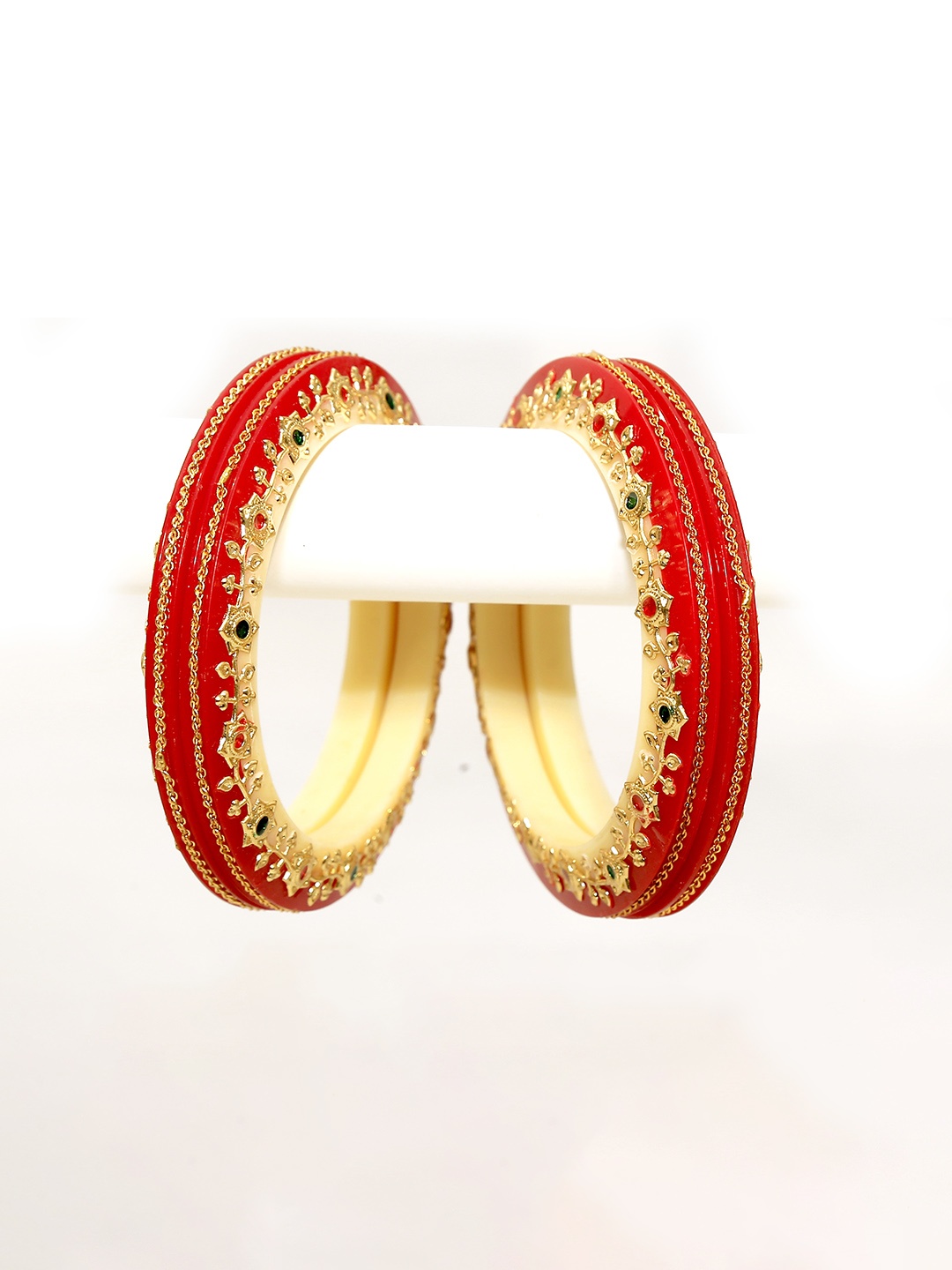 

Align Set Of 4 Gold Plated Stone Studded Bangles