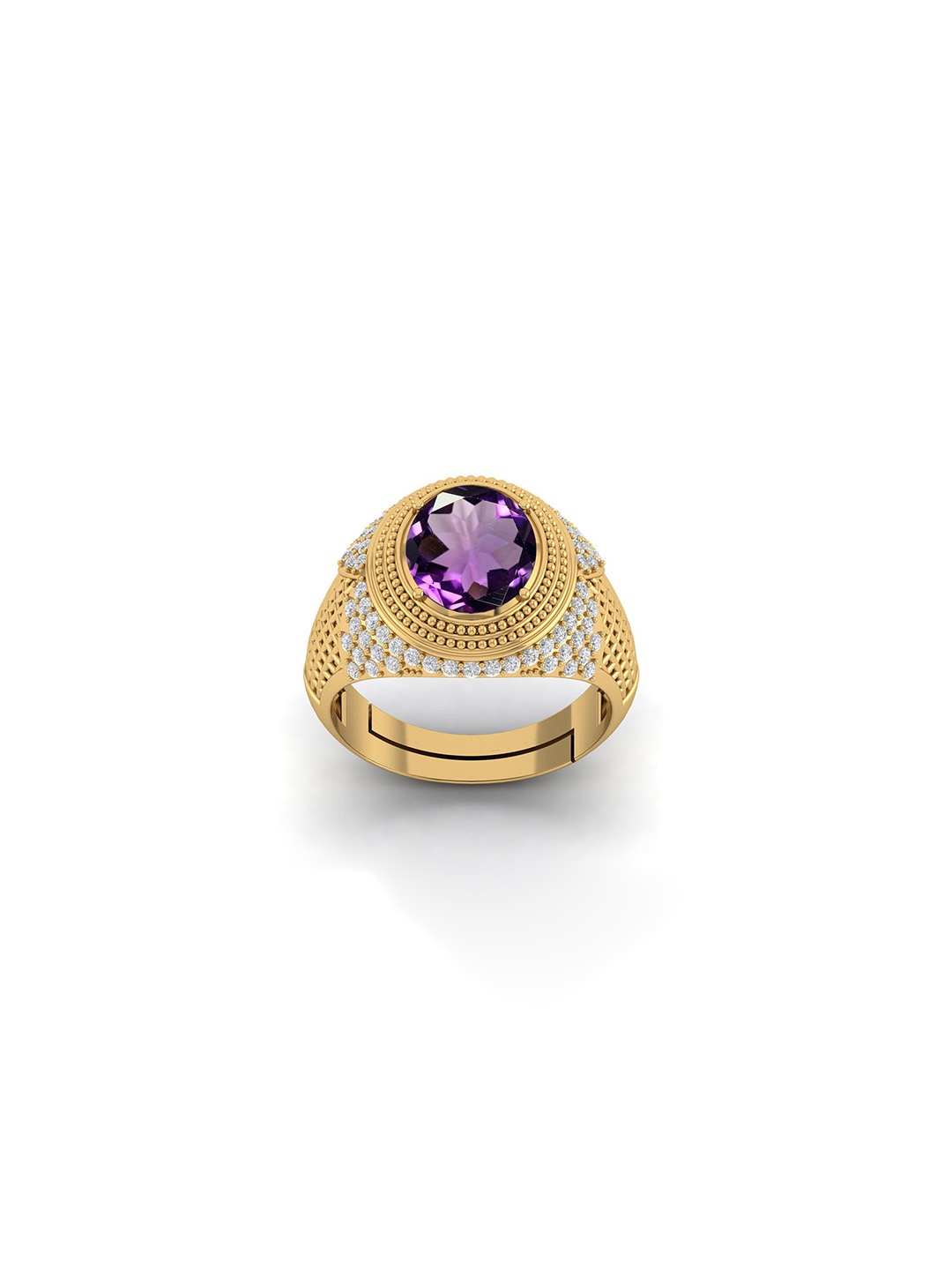

LMDPRAJAPATIS Unisex Embellished Ring, Silver