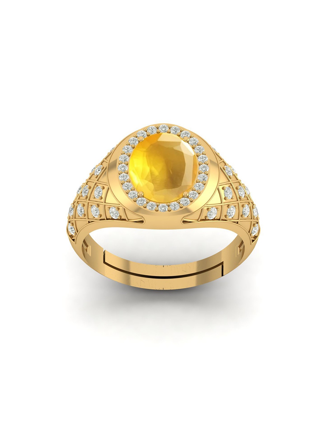 

LMDPRAJAPATIS Unisex Embellished Ring, Silver