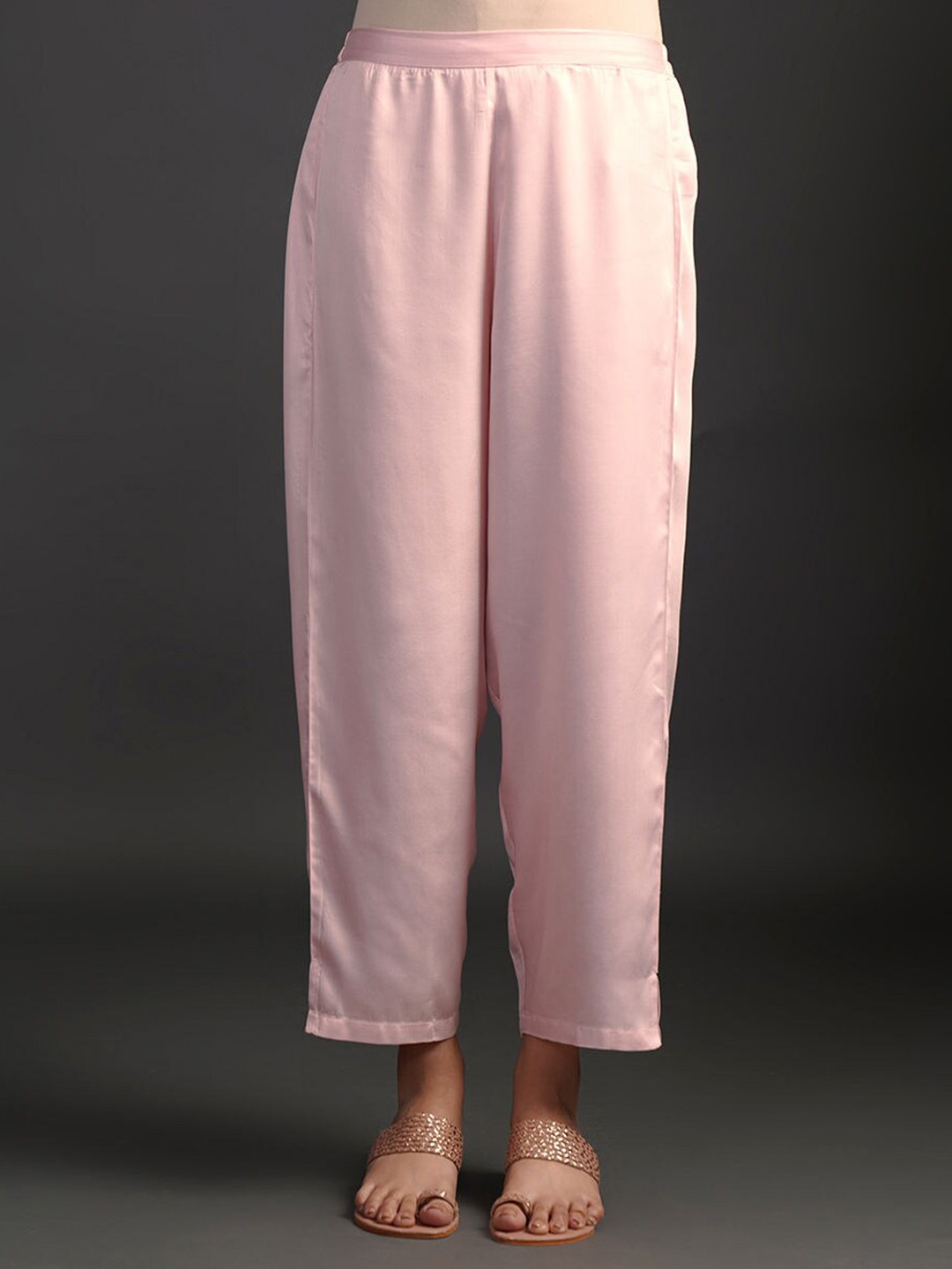 

JAYPORE Women Relaxed Trousers, Pink