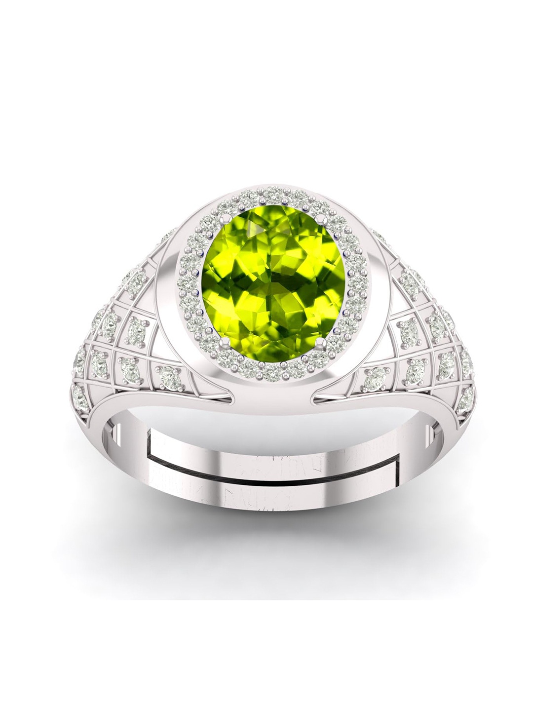 

LMDPRAJAPATIS Unisex Embellished Ring, Silver