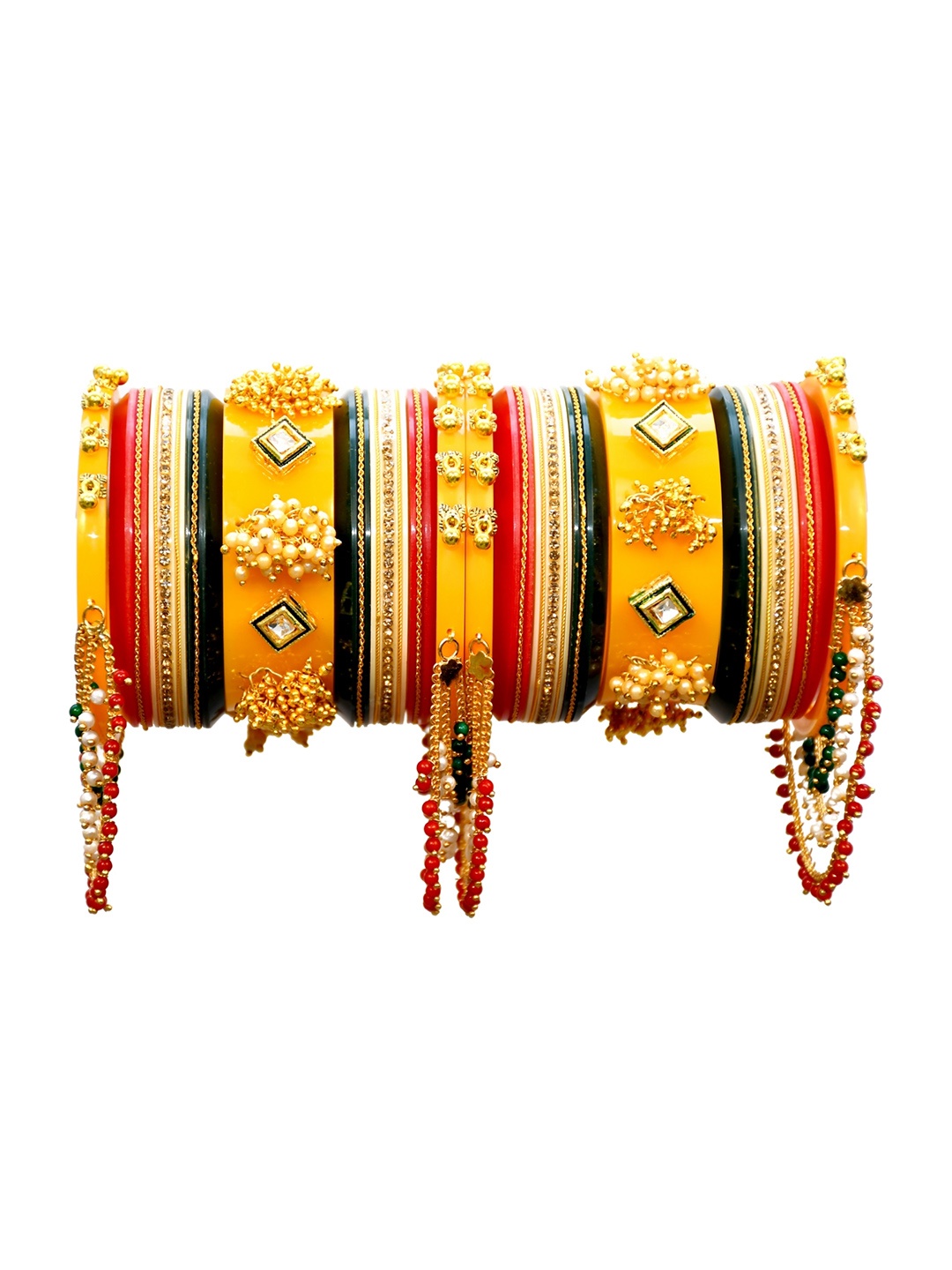 

Align Set Of 2 Gold-Plated Beaded Chuda Bangles
