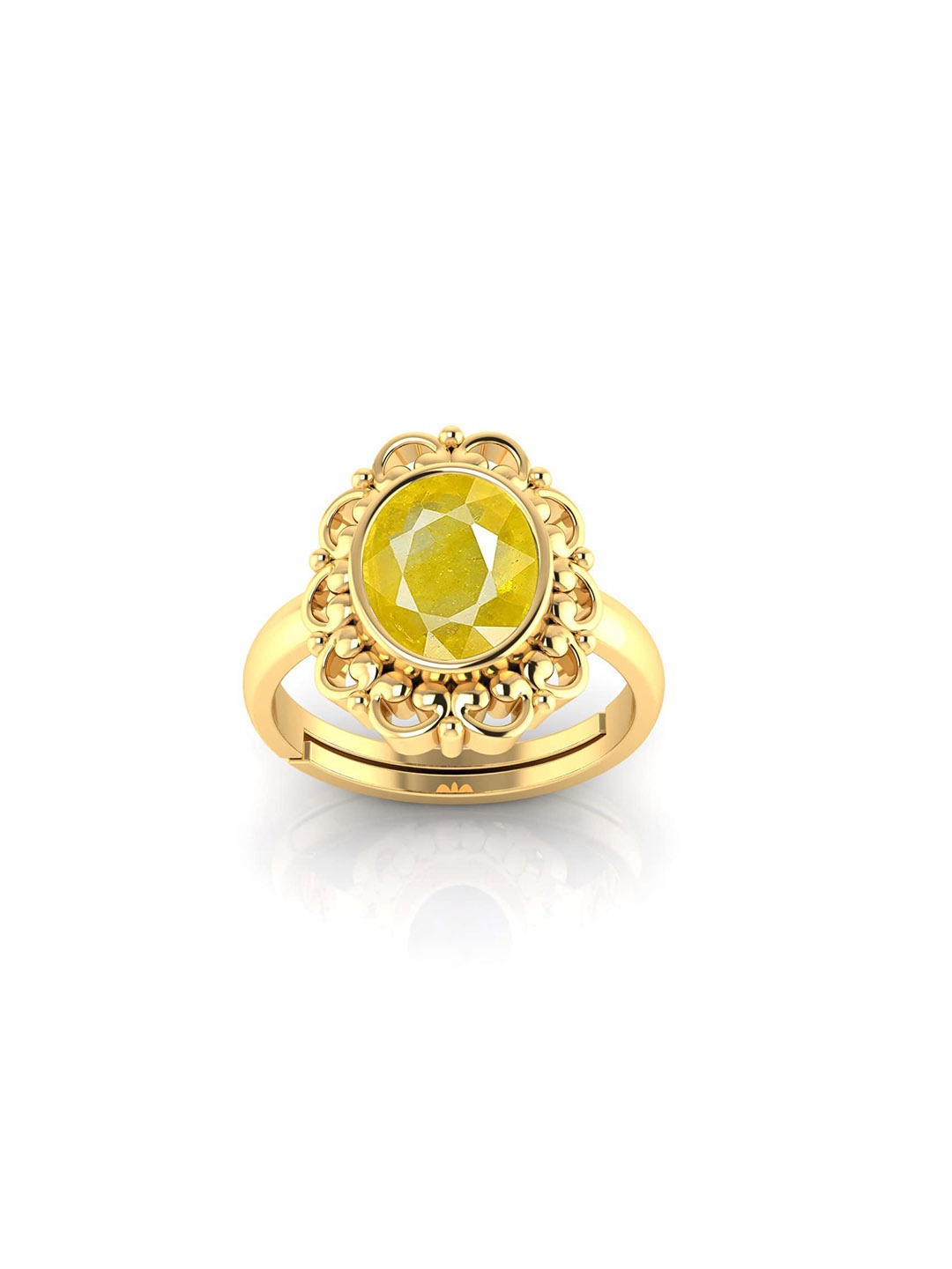 

LMDPRAJAPATIS Unisex Embellished Ring, Yellow