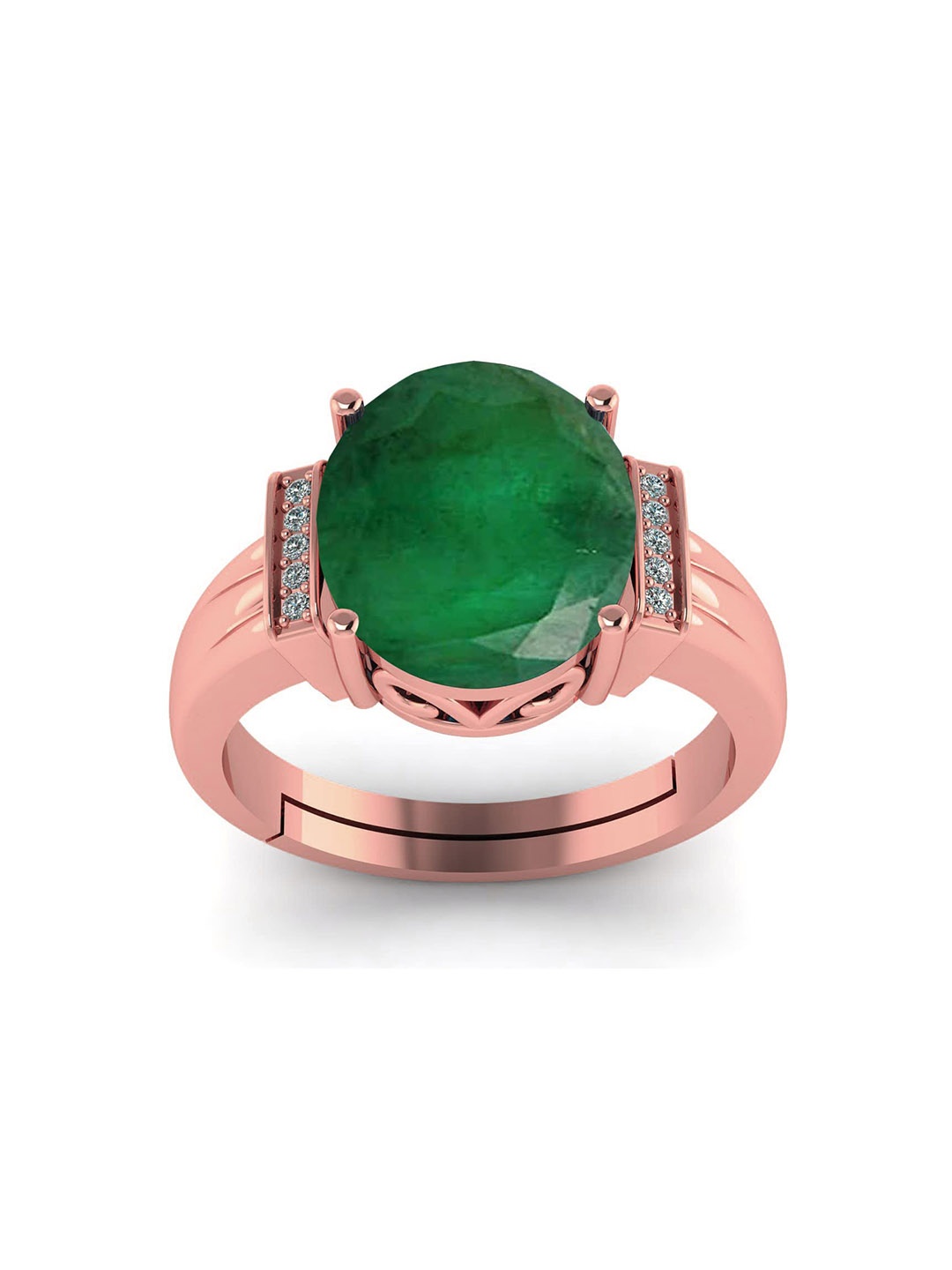 

LMDPRAJAPATIS Unisex Embellished Ring, Green