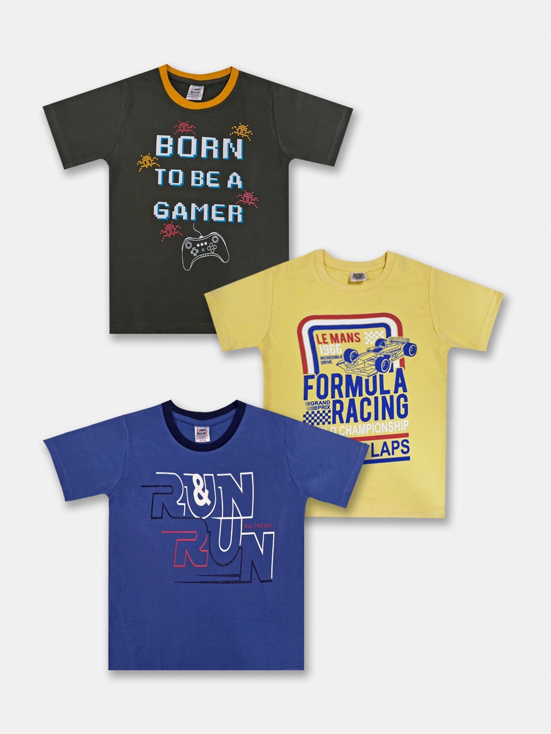 

Here&Now X Game Begins Boys Set of 3 Assorted Printed T-shirts