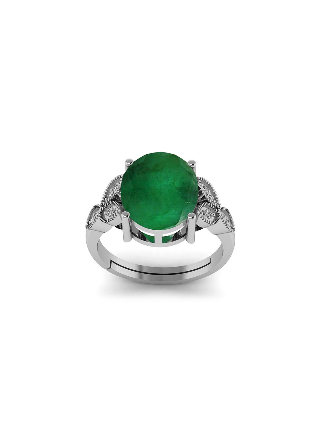 

LMDPRAJAPATIS Unisex Embellished Ring, Green