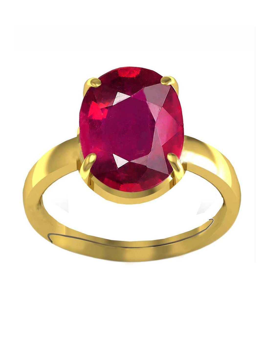 

LMDPRAJAPATIS Unisex Embellished Ring, Red