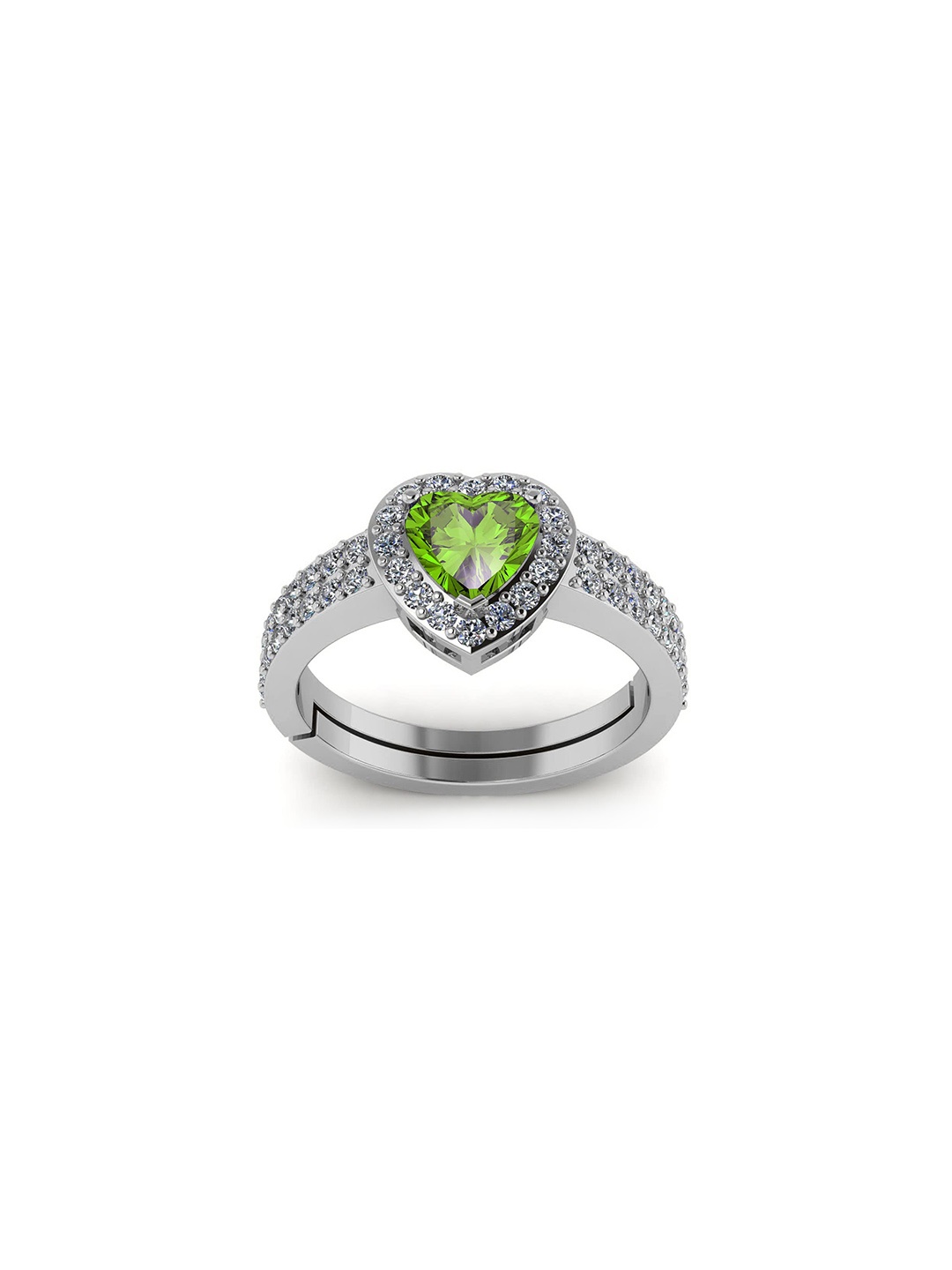 

LMDPRAJAPATIS Unisex Embellished Ring, Green