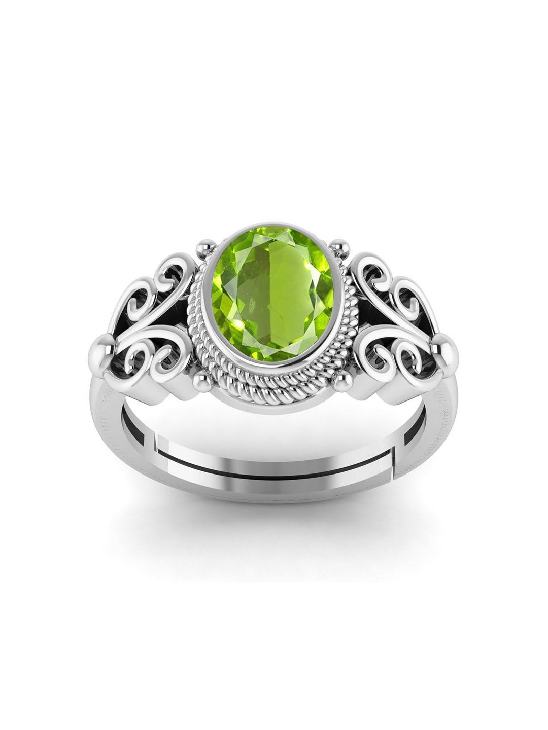 

LMDPRAJAPATIS Unisex Embellished Ring, Silver