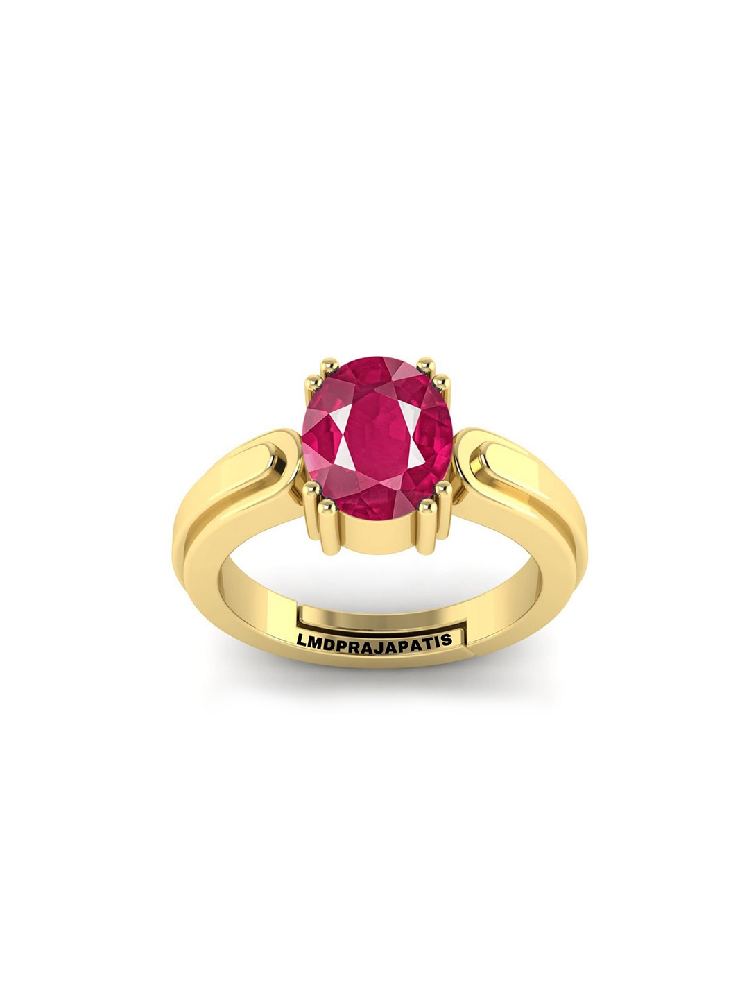 

LMDPRAJAPATIS Unisex Embellished Ring, Red