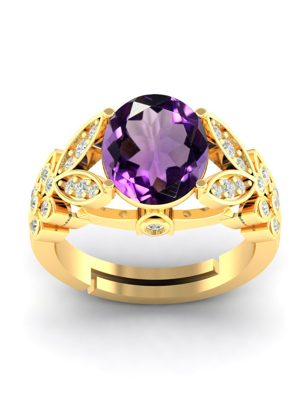 

LMDPRAJAPATIS Unisex Embellished Ring, Gold